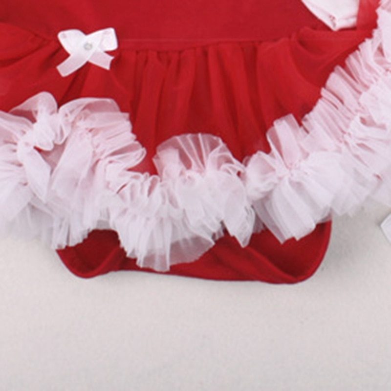 4-Piece First Christmas Baby Set – Romper, Tutu, Shoes & Headband