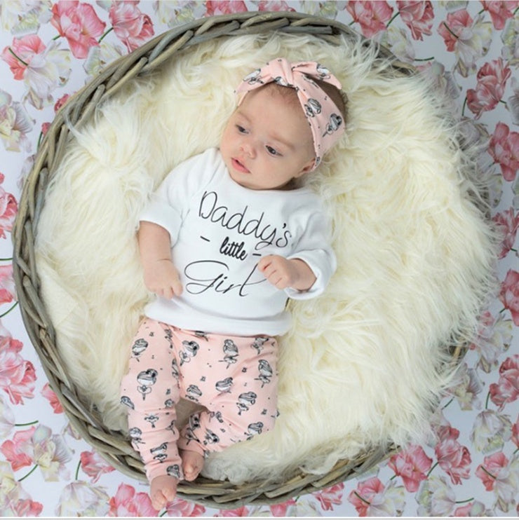 Daddy’s Little Girl 3 Piece Cartoon Set