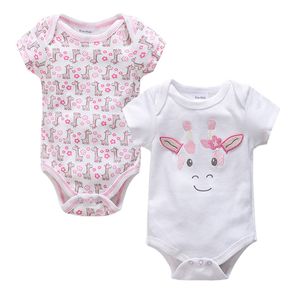 Sleeveless Printed Pattern Baby Rompers