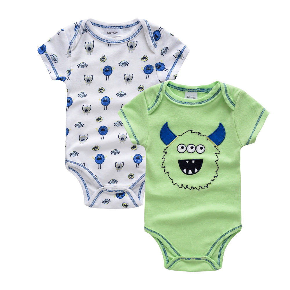 Sleeveless Printed Pattern Baby Rompers