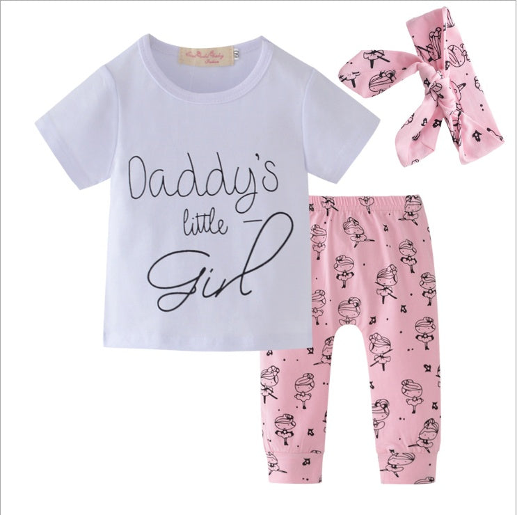Daddy’s Little Girl 3 Piece Cartoon Set