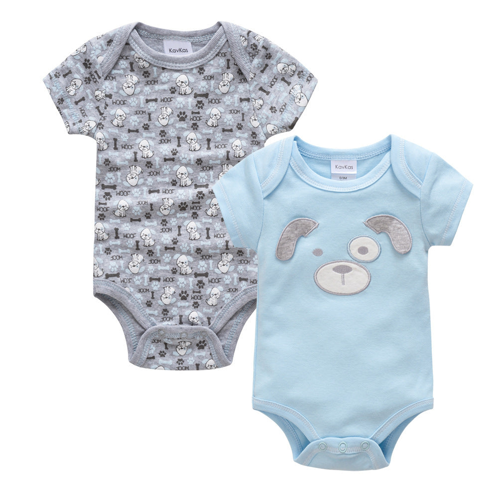 Sleeveless Printed Pattern Baby Rompers