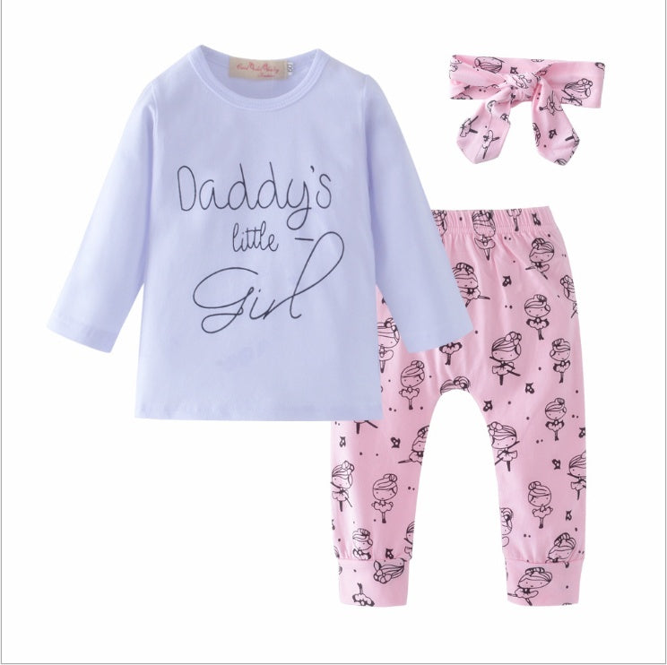 Daddy’s Little Girl 3 Piece Cartoon Set