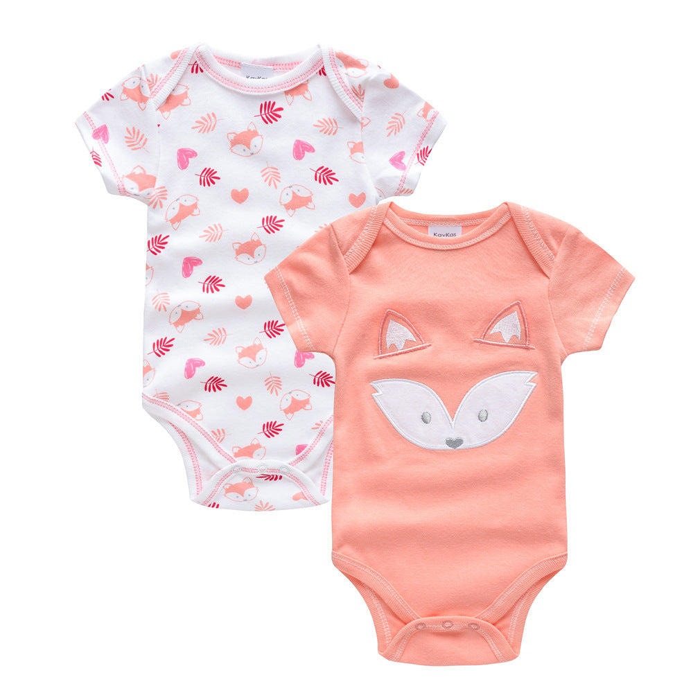 Sleeveless Printed Pattern Baby Rompers