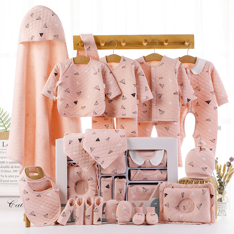 18 or 22 Piece Newborn Baby Gift Set – Pink or Blue (Standard or Thick)